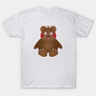 cute and funny brown blush bear lover illustration T-Shirt